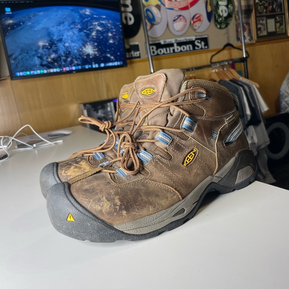 KEEN 1020086 MEN'S DETROIT XT STEEL TOE WATERPROOF EH BROWN BOOT Size 9.5 D